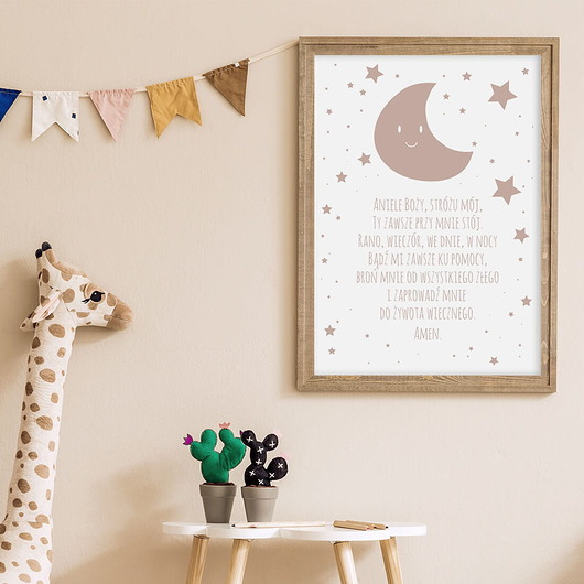 obrazy i plakaty do pokoju dziecięcego ANIELE BOŻY BOHO - plakat dla dzieci