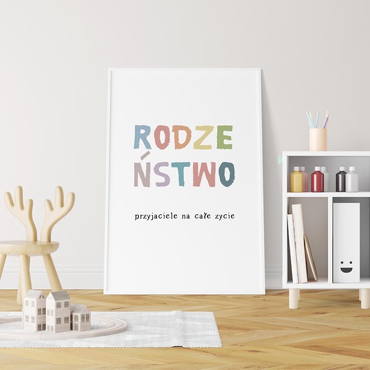 obrazy i plakaty do pokoju dziecięcego RODZENSTWO - plakat A3
