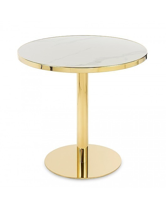 stoły Stół Metalowy Stół Okrągły Barowy Arlo Biały
