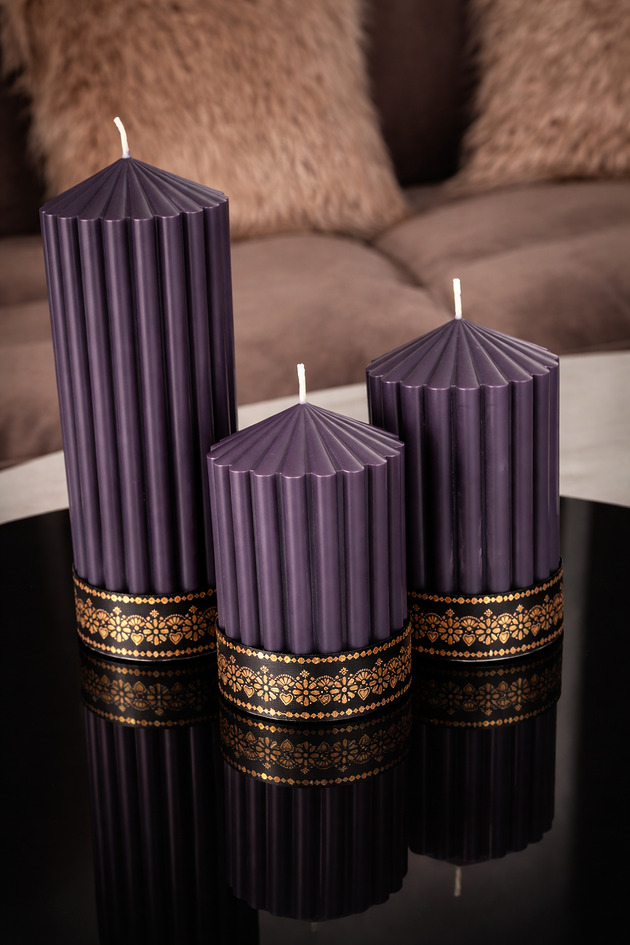 świeczniki i świece Świece sojowe zestaw 3 świec sojowych świeca sojowa Midnight