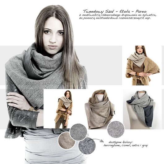 Szal Komin Tuba Etola - Tweed HERRINGBONE CADOaccessories