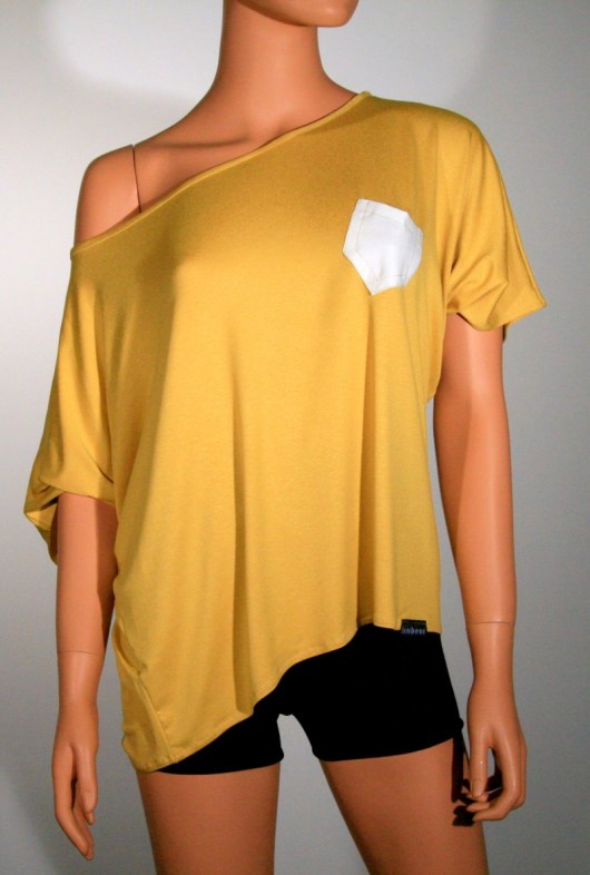 Bananowy T-shirt oversize Lambear