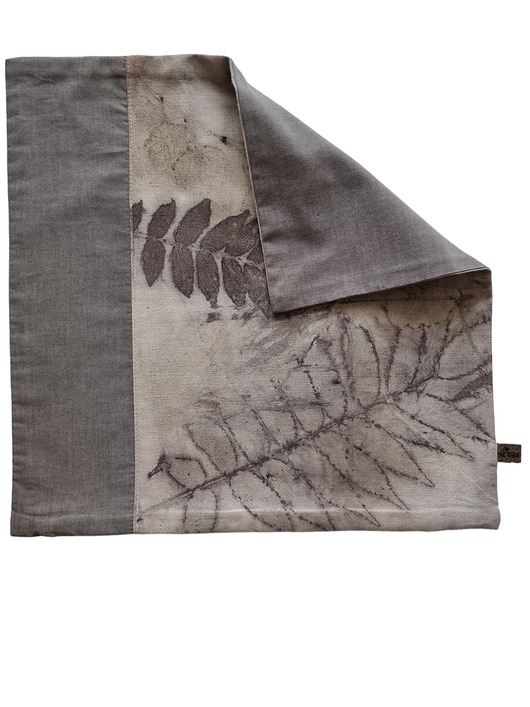 poduszki, poszewki - różne Eko poszewka na poduszkę z wzorem liści ekoprint