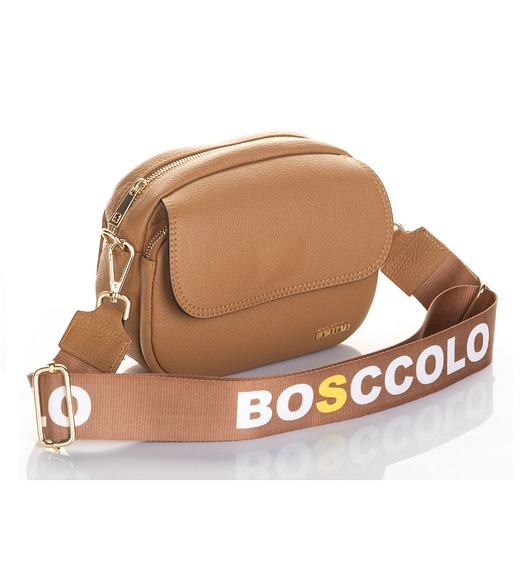 torby na ramię Torebka skórzana crossbody - kolor rudy (7102)
