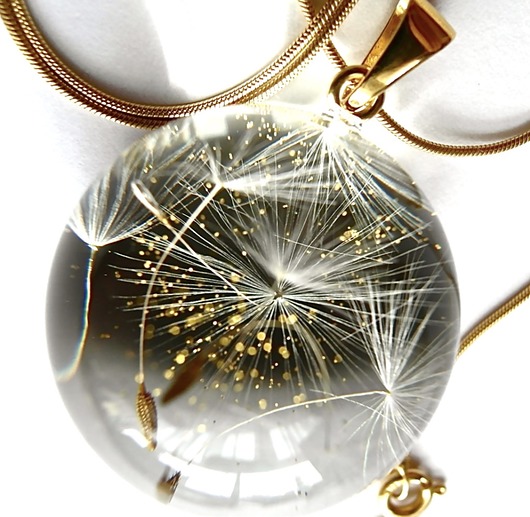 Naszyjnk z nasionkami wiosennych dmuchawców Grol Jewellery