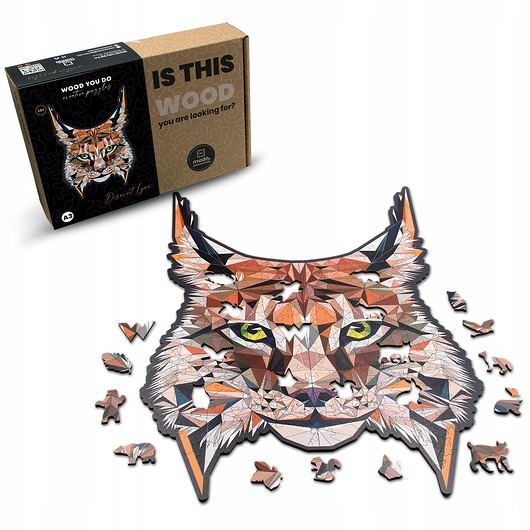 puzzle dla dzieci Puzzle drewniane RYŚ DISCREET LYNX A4