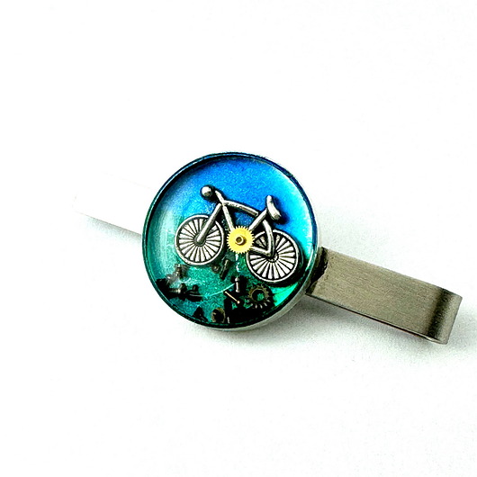 spinki do mankietów SPINKA DO KRAWATA - Rowerek cool (unikat)