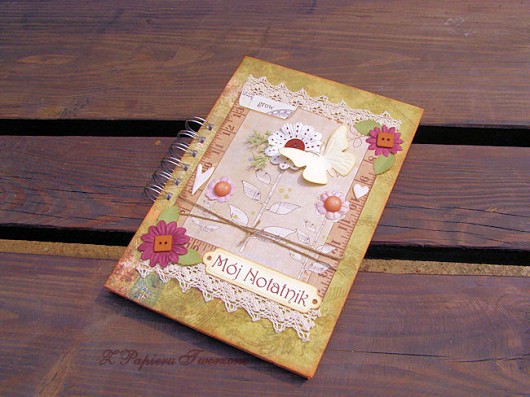 Notes  z motylem -rezerwacja Z Papieru Tworzone