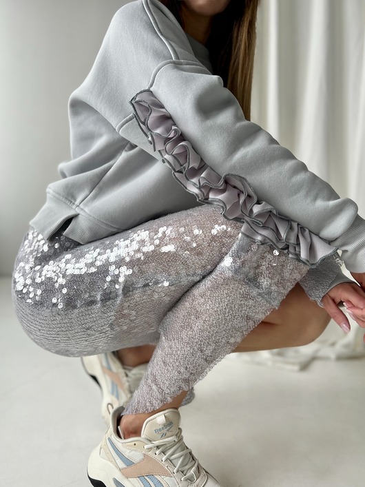 bluza bez kaptura damska Juliet / bluza bawełniana gołębia
