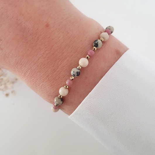 bransoletki z kamieni naturalnych Bransoletka z rodonitem