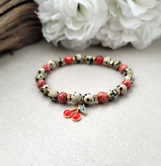 bransoletki z kamieni naturalnych Pewność siebie i motywacja z wisienkami