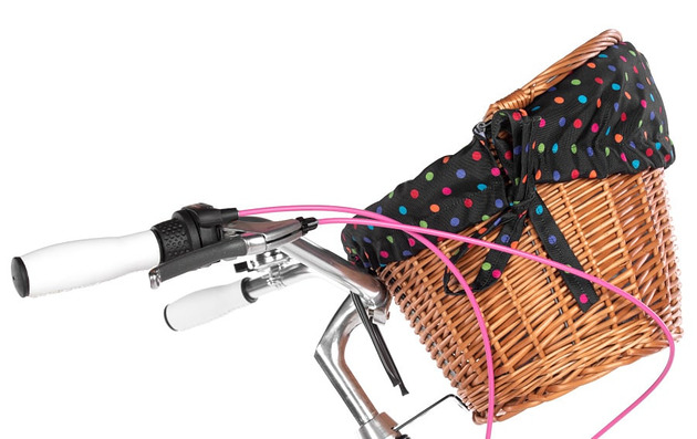 Wiklinowy kosz z wkładem color dots blk Embassy Bikes