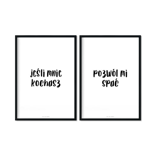 "jeśli mnie kochasz pozwól mi spać (II)" Zestaw Love The Journey