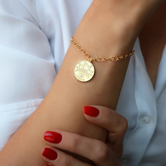 Złota bransoletka z talizmanem na szczęście Coccola JEWELLERY