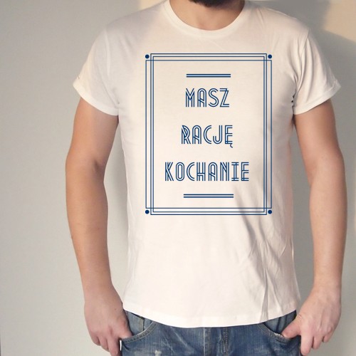 Masz rację kochanie Męska podwinięta Biała ONE MUG A DAY