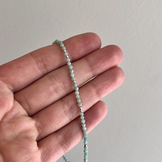 chokery Choker z kamieni naturalnych amazonit MORSKI