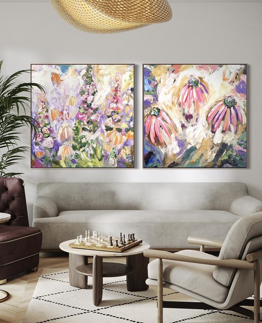 obrazy Zestaw obrazów 80x80 cm