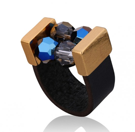 Small Cocktail Ring with Crystals 07 Joccos Design