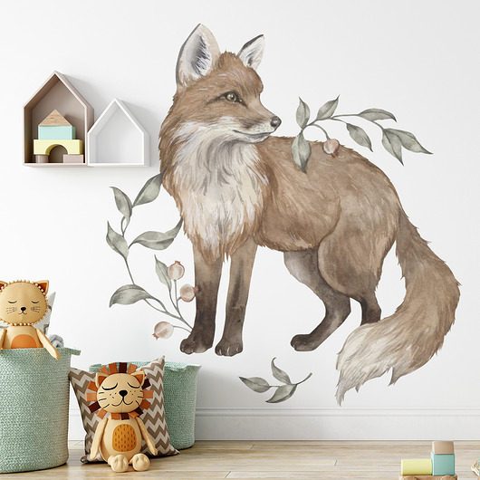 naklejki ścienne do pokoju dziecka Naklejka "Sleepy Forest-lisek"