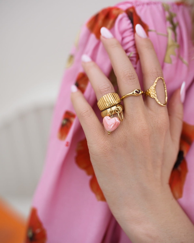 bransoletki - inne Różowe serce