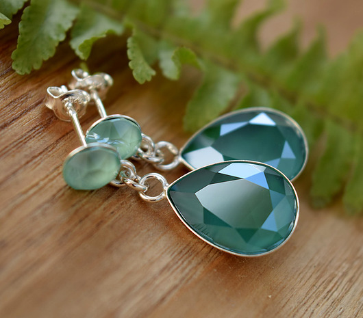 Kolczyki Swarovski Leśne krople Marisella