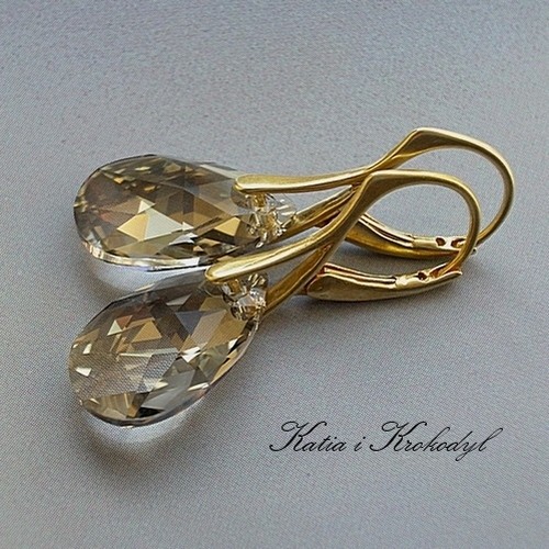 kryształ SWAROVSKI - SILVER SHADE  W ZŁOCIE Katia i krokodyl