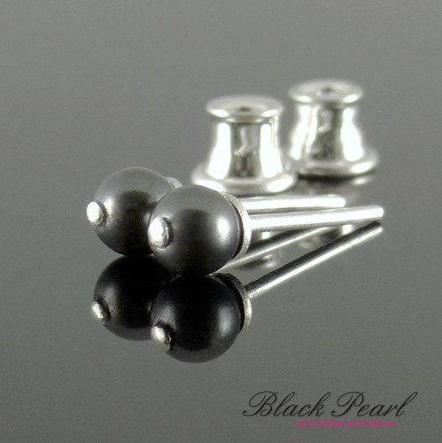 Black Micro - kolczyki Black Pearl