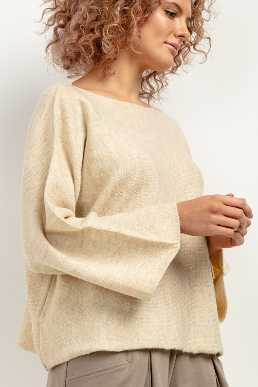swetry damskie  Luźny sweter z szerokim rękawem, T418, one size