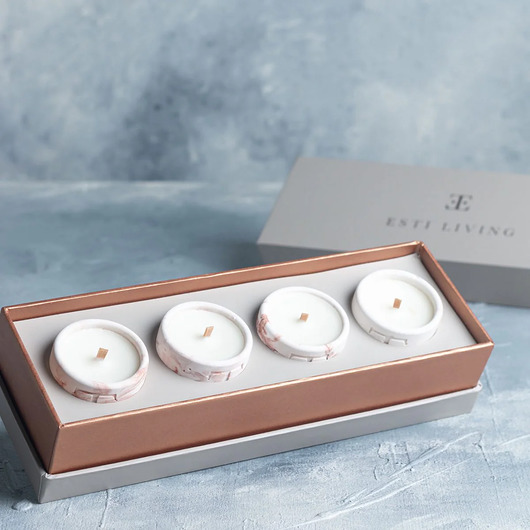 świeczniki i świece Zestaw 4 świeczek Copper Charm