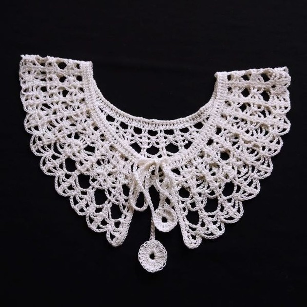 akcesoria różne Kołnierzyk naturalna biel 80-24