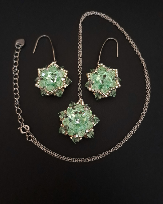komplet biżuterii Zielony Komplet Biżuterii "Chrysolite Maxima"