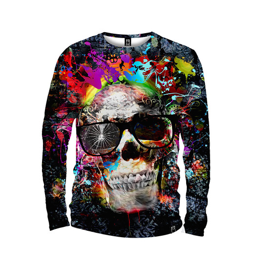 bluzy męskie Koszulka Longsleeve Męska DR.CROW Creative Skull
