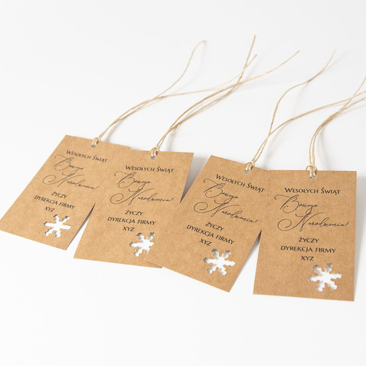 kartki świąteczne Bileciki do prezentów świątecznych 23 szt logo firmy
