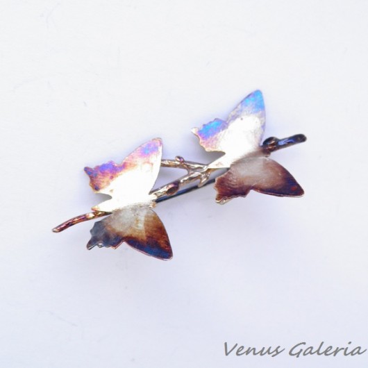 Broszka srebrna - Butterfly brown VENUS GALERIA