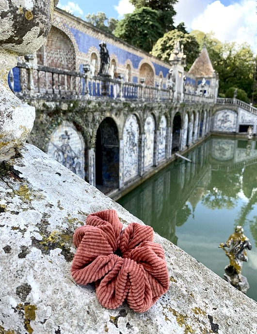 gumki do włosów Sztruksowa scrunchie Copper