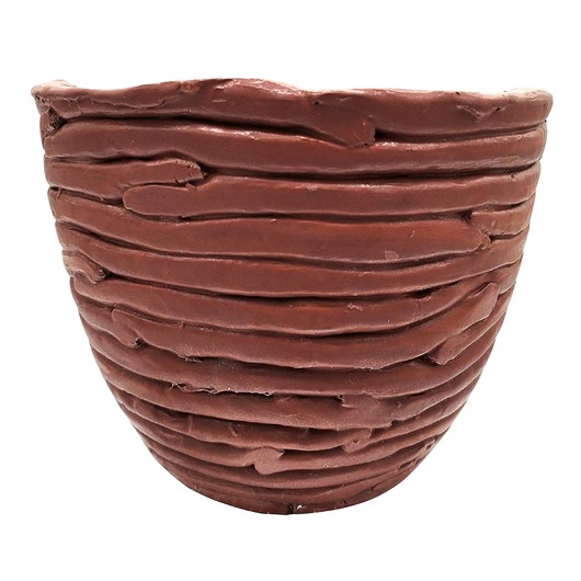 doniczki Doniczka Ceramiczna Ręcznie Robiona Brązowa 23x19 cm
