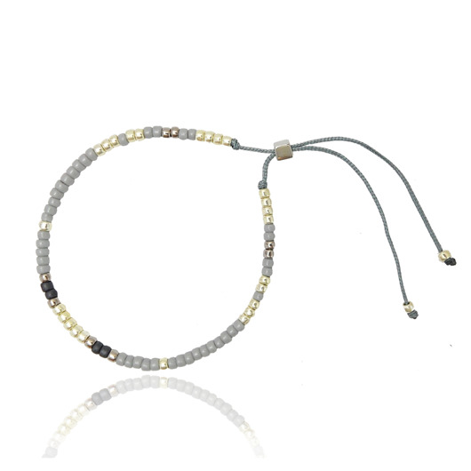 Bransoletka Minimal - Gray and Silver Ilovehandmade