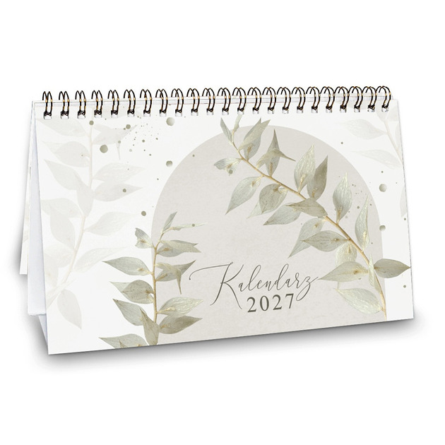 kalendarze i plannery Kalendarz 2027 biurkowy WHITE RUSCUS wolnostojący