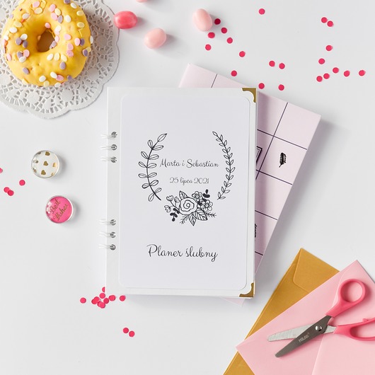 kalendarze i plannery Planer ślubny organizer terminarz planner biały