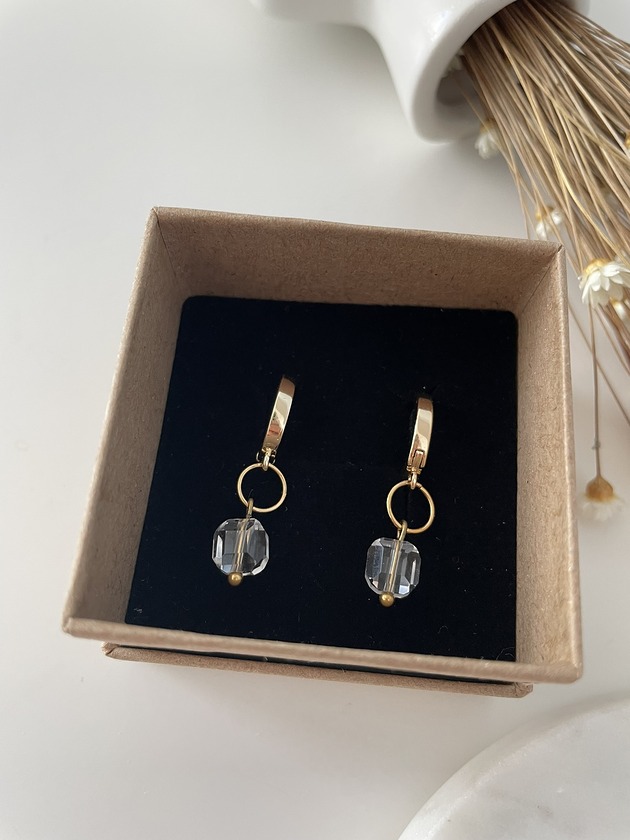 kolczyki z kamieniami Kolczyki z kryształem górskim