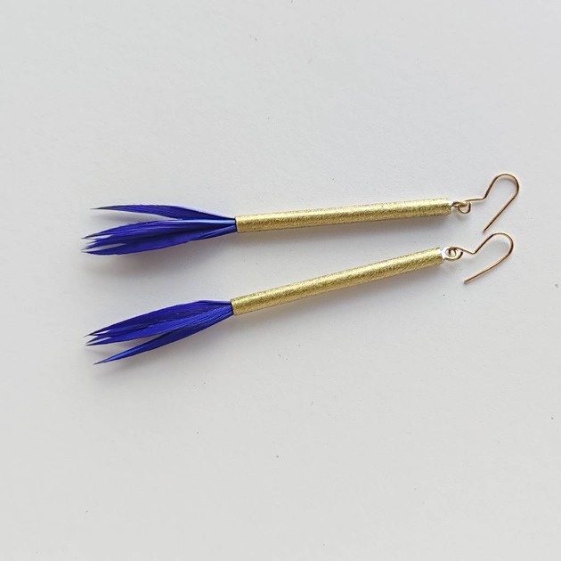 kolczyki z piórami PIÓRKO kolczyki