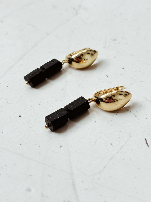 kolczyki pozłacane Kolczyki pozłacane z Turmalinem