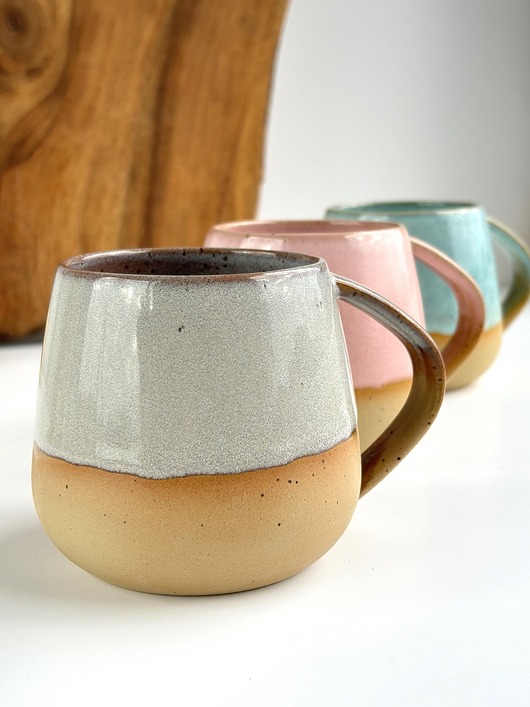 kubki Kubek Beczułka ręcznie robiony 320 ml - szary