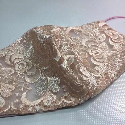 maseczki ochronne maseczka koronka -łososiowa