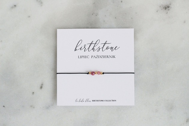 bransoletki na sznurku Dla Niej / Dla Niego - JEJ i JEGO kamienie urodzeniowe Birthstone