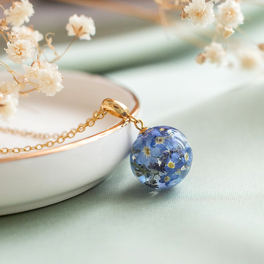 wisiory Wisiorek z niezapominajkami