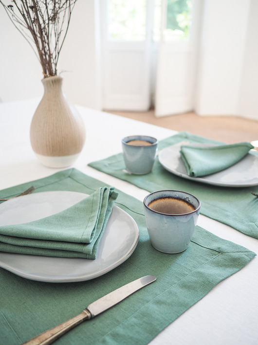 podkładki do kuchni Podkładka heavy linen EUCALYPTUS GREEN