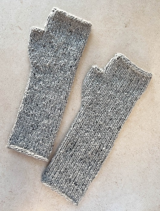 rękawiczki damskie Rękawiczki damskie, wiosenne mitenki jasno szare