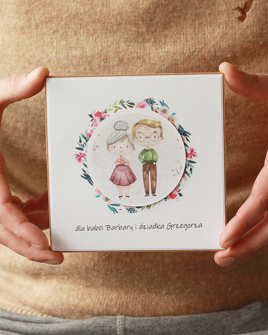 kartki scrapbooking Basia i Grzegorz. Kartka dla babci i dziadka