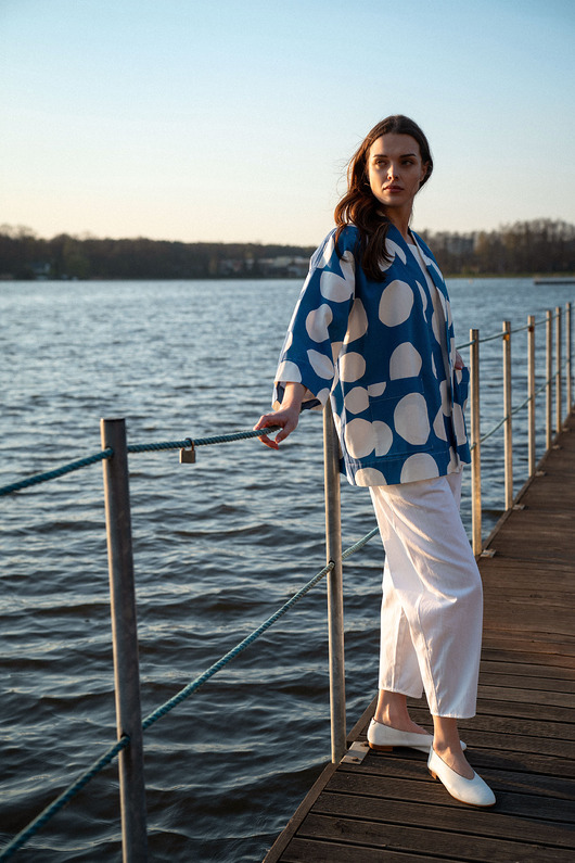 spodnie materiałowe damskie Milka  - Bawełniane spodnie na lato